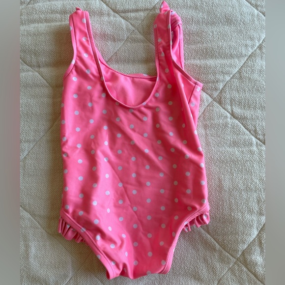 Baby GAP Baby/Toddler Pink Polka Dot One Piece Swimsuit - 18-24M - Picture 2 of 3
